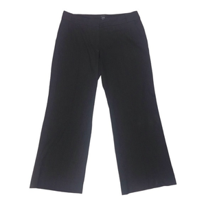 Jacob 12 dark grey higher rise wide leg tab/button/zipper closure career‎ pants